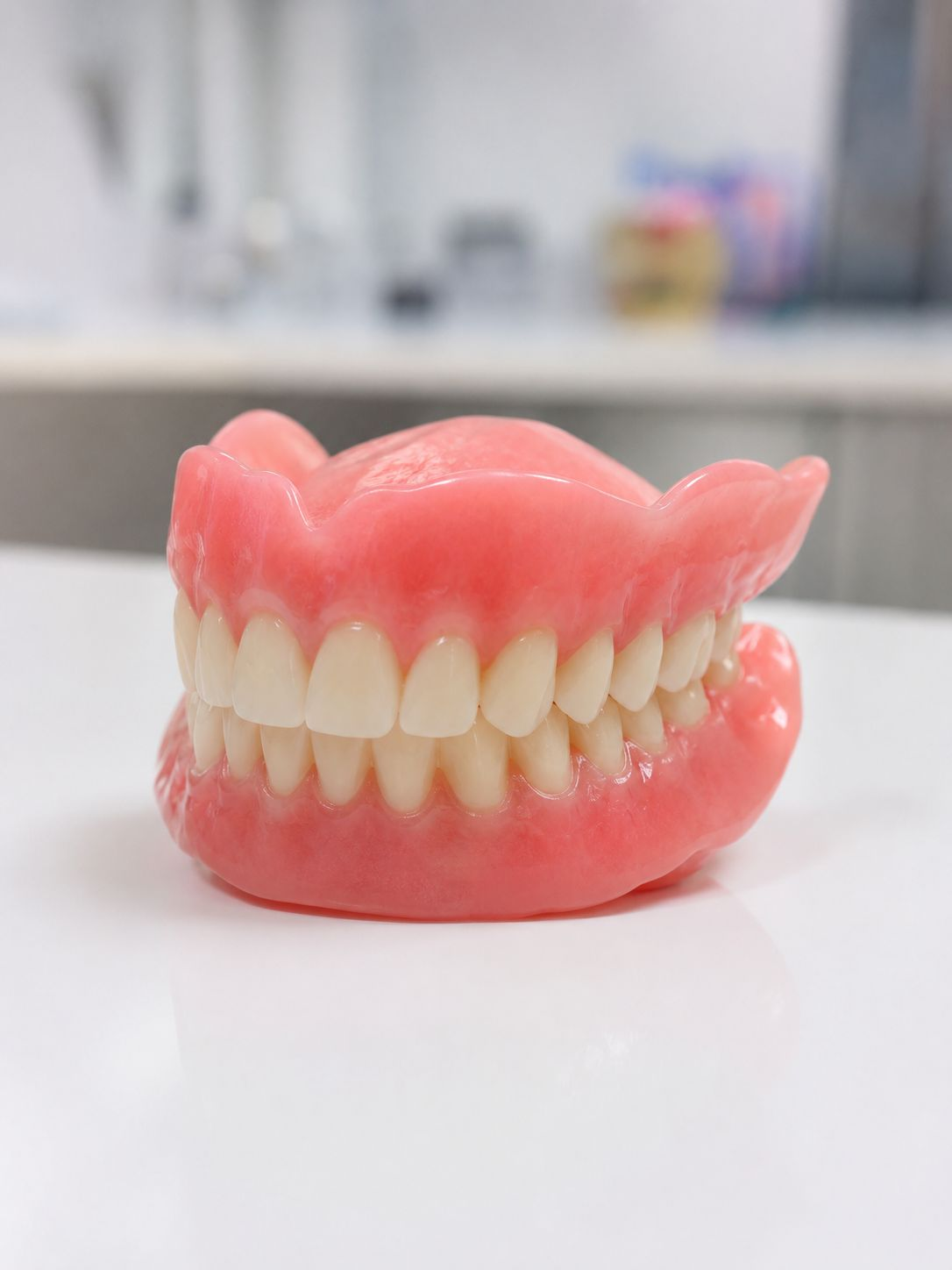Complete upper and lower dentures